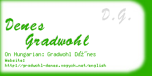 denes gradwohl business card